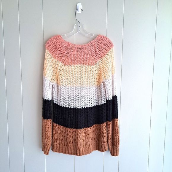 American Eagle Outfitters Women Color Block Pullover Sweater Size Small - Picture 2 of 5